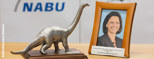  Seit 1993 vergibt der NABU den „Dinosaurier des Jahres 2012“ als peinlichsten Umweltpreis Deutschlands.<br><br>