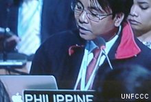 Vertreter der Philippinen auf der UN-Klimakonferenz in Warschau