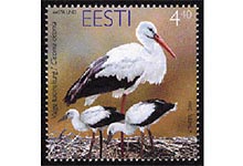 Storchenbriefmarke Estland