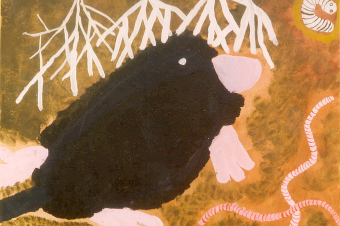 Maulwurfbild, gemalt von Bettina, 10 Jahre