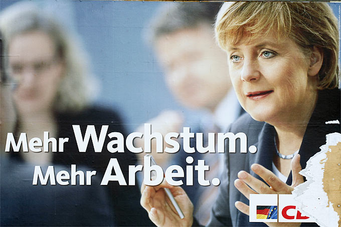 CDU-Wahlplakat mit Angela Merkel - Foto: Helge May