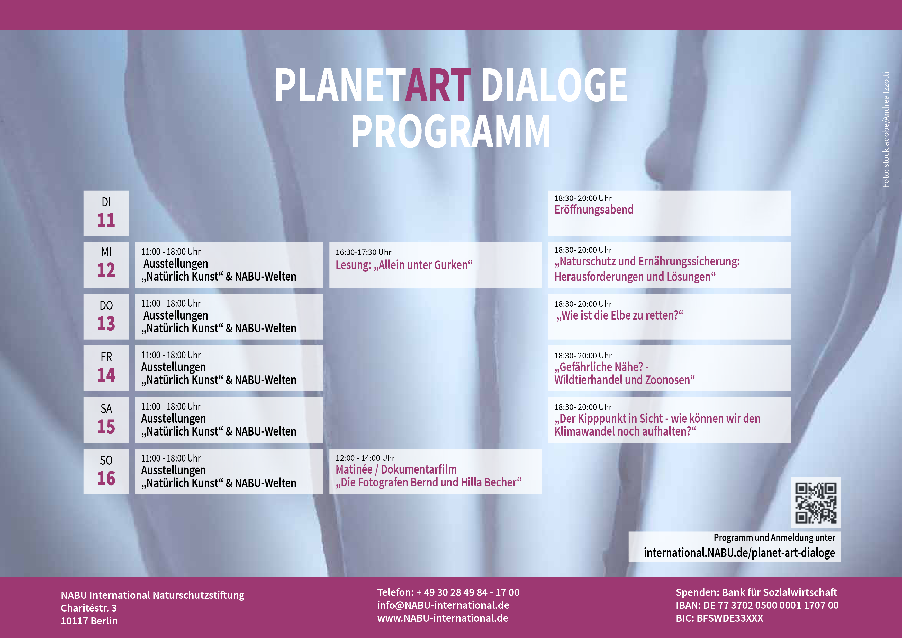 Programm der PlanetArt Dialoge