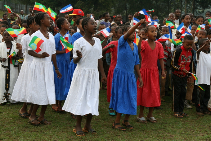Auch die Kinder feiern ihre Heimat Kafa - Foto: Cleophe Bender
