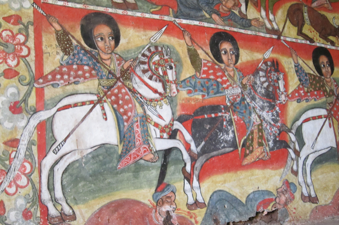 Christliches Wandgemälde in Äthiopien