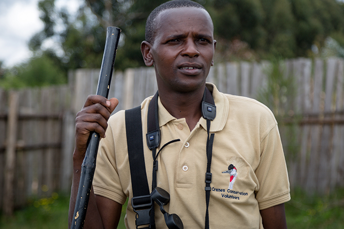 George Muigai, der Gründer von Crane Conservation Volunteers (CCV). - Foto: David Kariuki