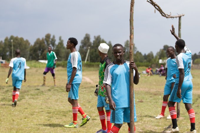 Die Fußballmannschaften des Korongo-Cups 2019, der Kranich-Cup in Kenia.