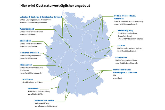PRO PLANET-Obstprojekte in Deutschland - Grafik: NABU/VIVA IDEA Grafik-Design