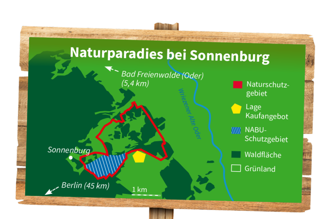 Bei Sonnenburg haben wir die Möglichkeit, unser Schutzgebiet zu vergrößern - Grafik: NABU
