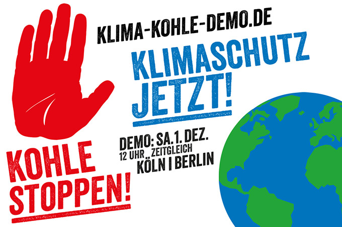 Klima-Kohle-Demo Banner