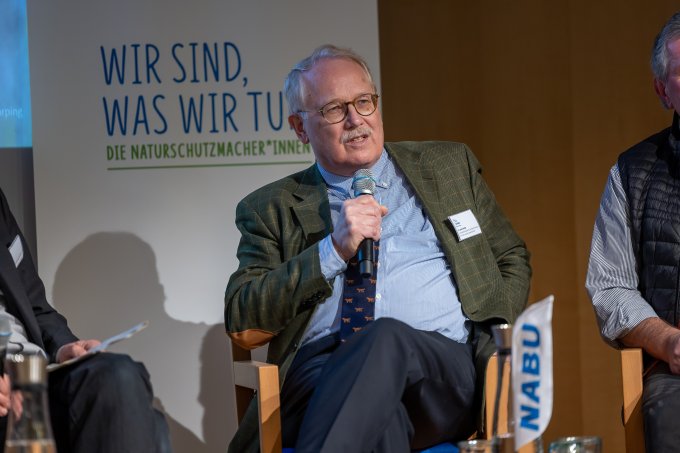 Dr. Axel Heider vom BMEL während der Paneldikussion. - Foto: NABU/Sebastian Runge