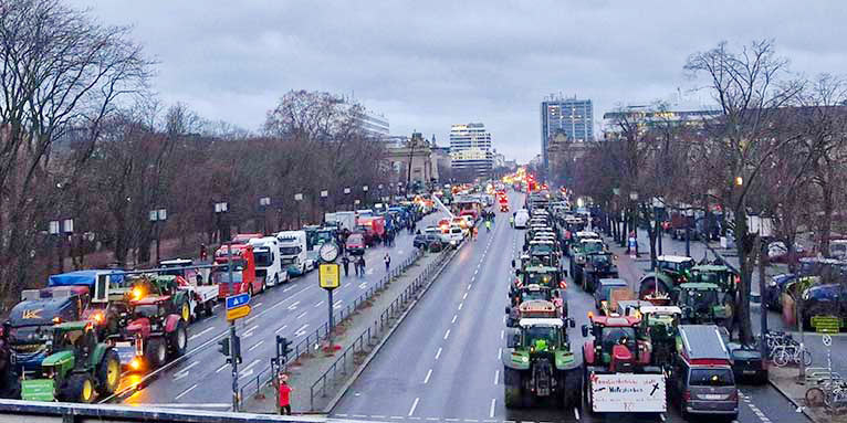 Bauernprotest in Berlin, Januar 2024 - Foto: privat