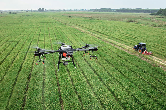 Drohnen mit künstlicher Intelligenz zur Überwachung des Pflanzenbestandes - Foto: pixabay/DJI-Agras