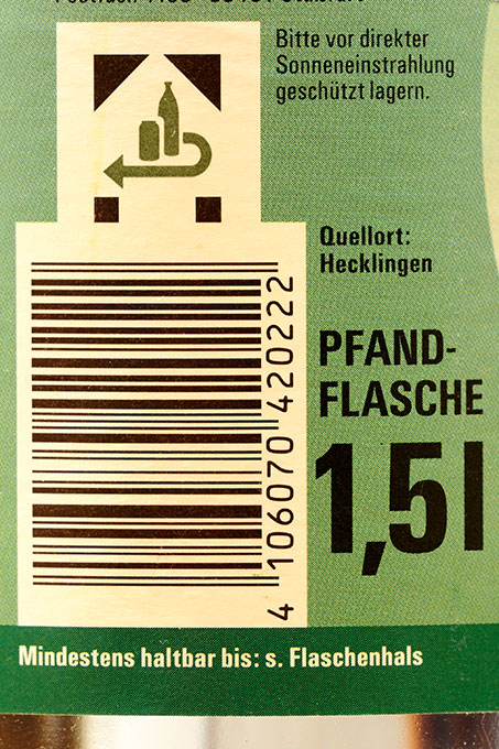 Label Flasche