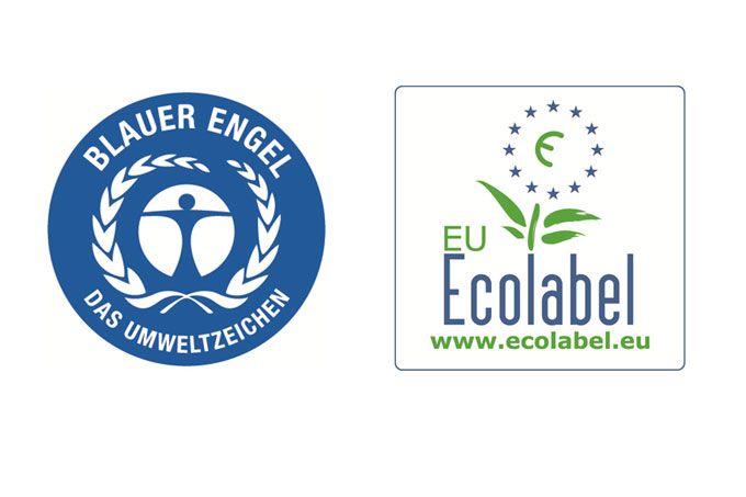 Blauer Engel oder das Europäische Umweltzeichen „EU Ecolabel“ - Grafik: NABU