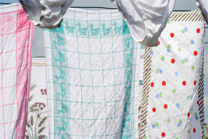 Wäscheleine mit Handtüchern - Foto: Helge May