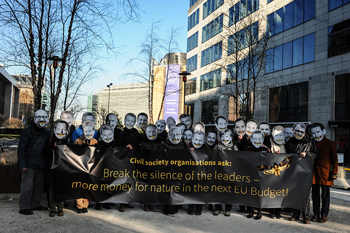Protestaktion in Brüssel am 23. Februar 2018 - Foto: Sonia Goicoechea
