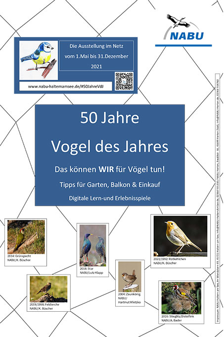 50 Jahre Vogel des Jahres - Grafik: NABU Haltern