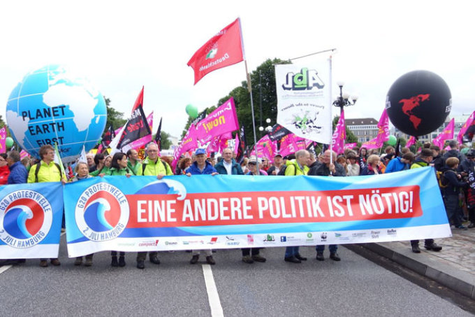 G20-Protestwelle in Hamburg mit NABU-Beteiligung - Foto: Ilka Bodmann