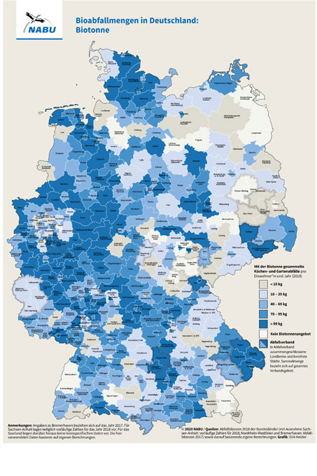 Bioabfallmengen in Deutschland 2018. <a href=http://www.nabu.de/imperia/md/content/nabude/konsumressourcenmuell/bioabfallmengen_in_deutschland_2020-nabu-karte_2-a4.pdf target=_blank class="pfeildoppel">Download als pdf.</a>